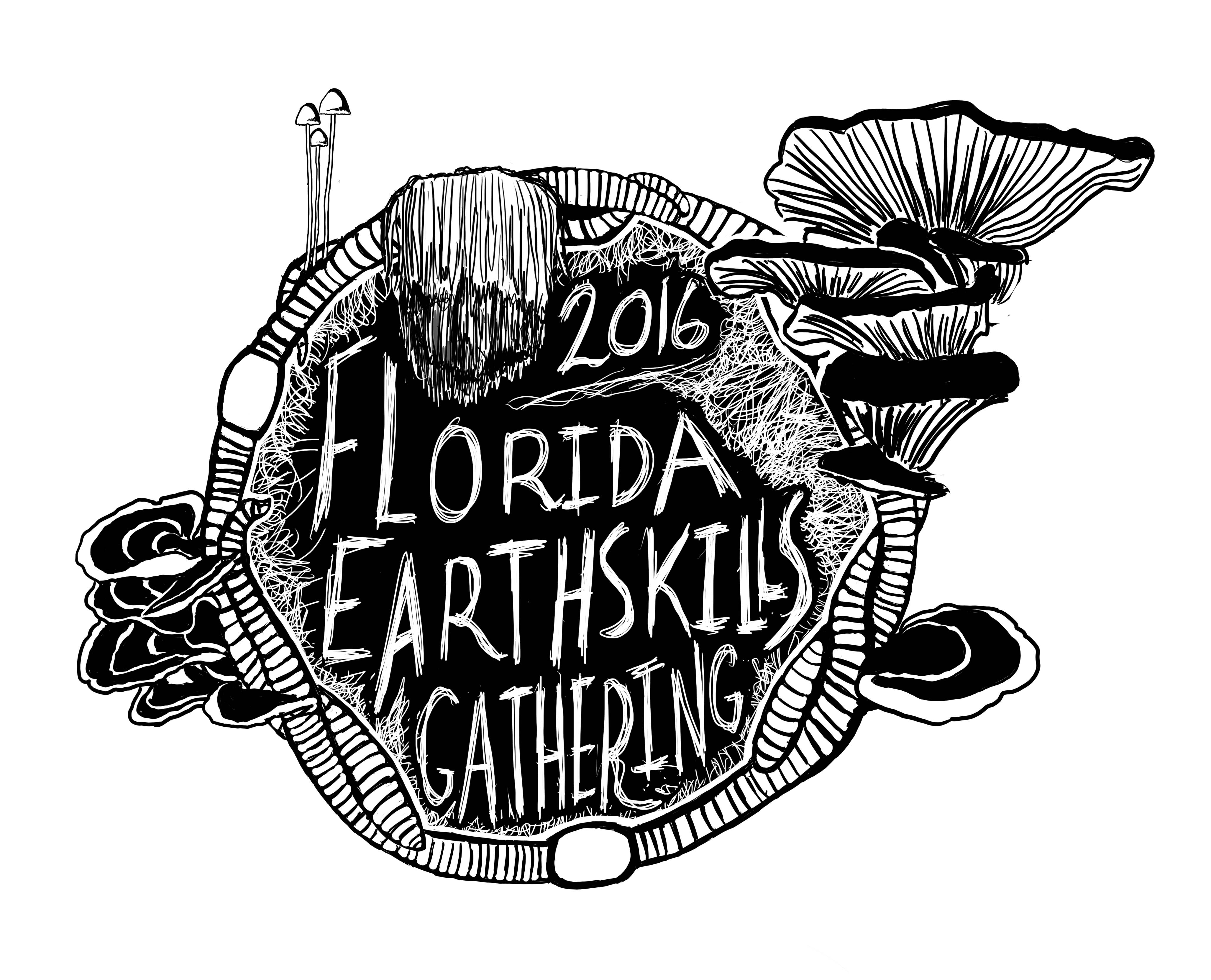 2016 Florida Earthskills Gathering Official Shirt Design